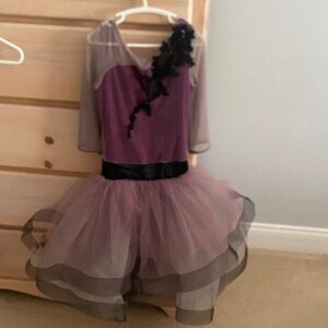 Purple and Black Kids Costume Dress